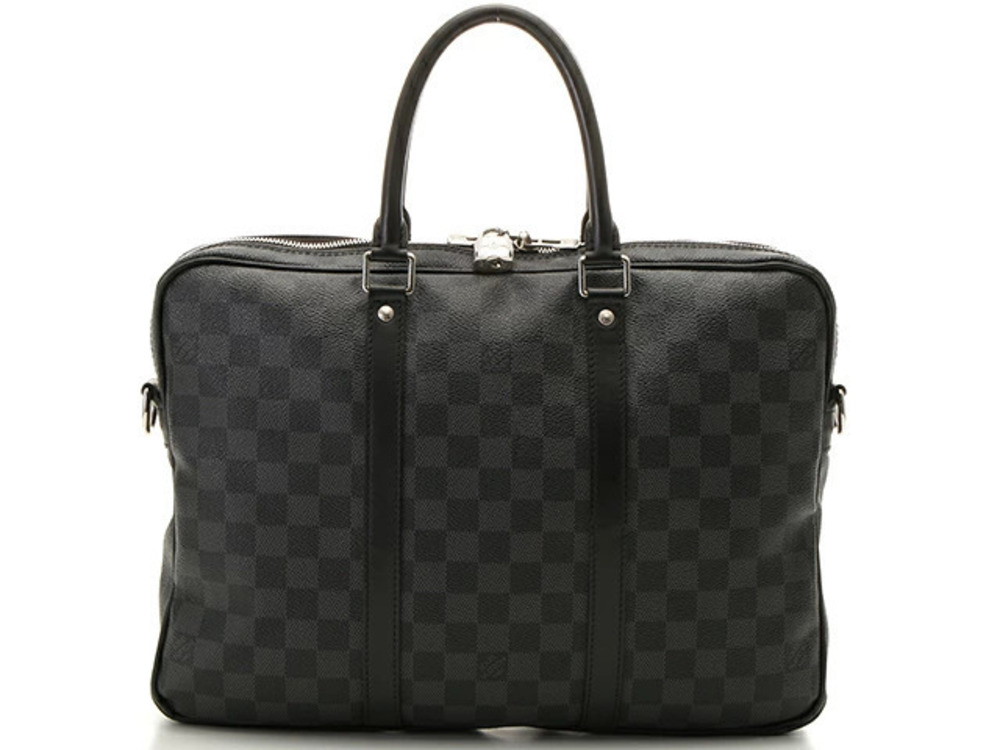 LOUIS VUITTON PDV Damier Graphite Black Business Bag